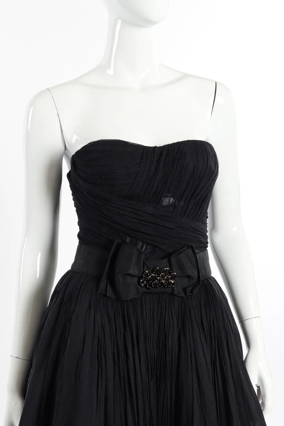 Strapless Mesh Cocktail Dress