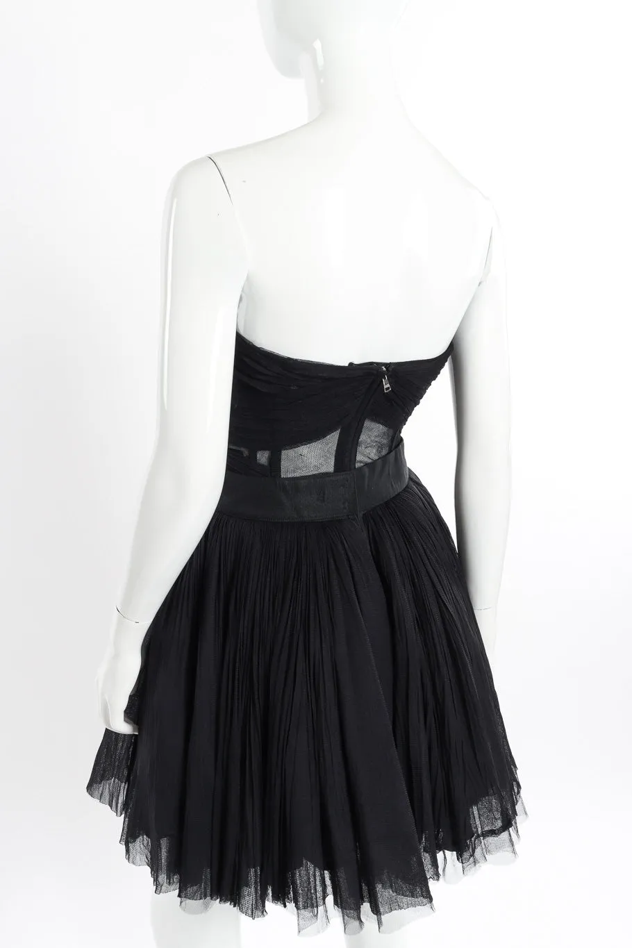 Strapless Mesh Cocktail Dress