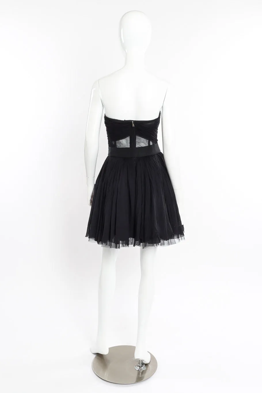 Strapless Mesh Cocktail Dress