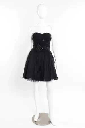 Strapless Mesh Cocktail Dress