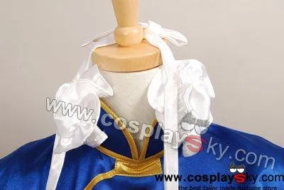 Street Fighter Chun Li Cosplay Costume Halloween Blue Dress