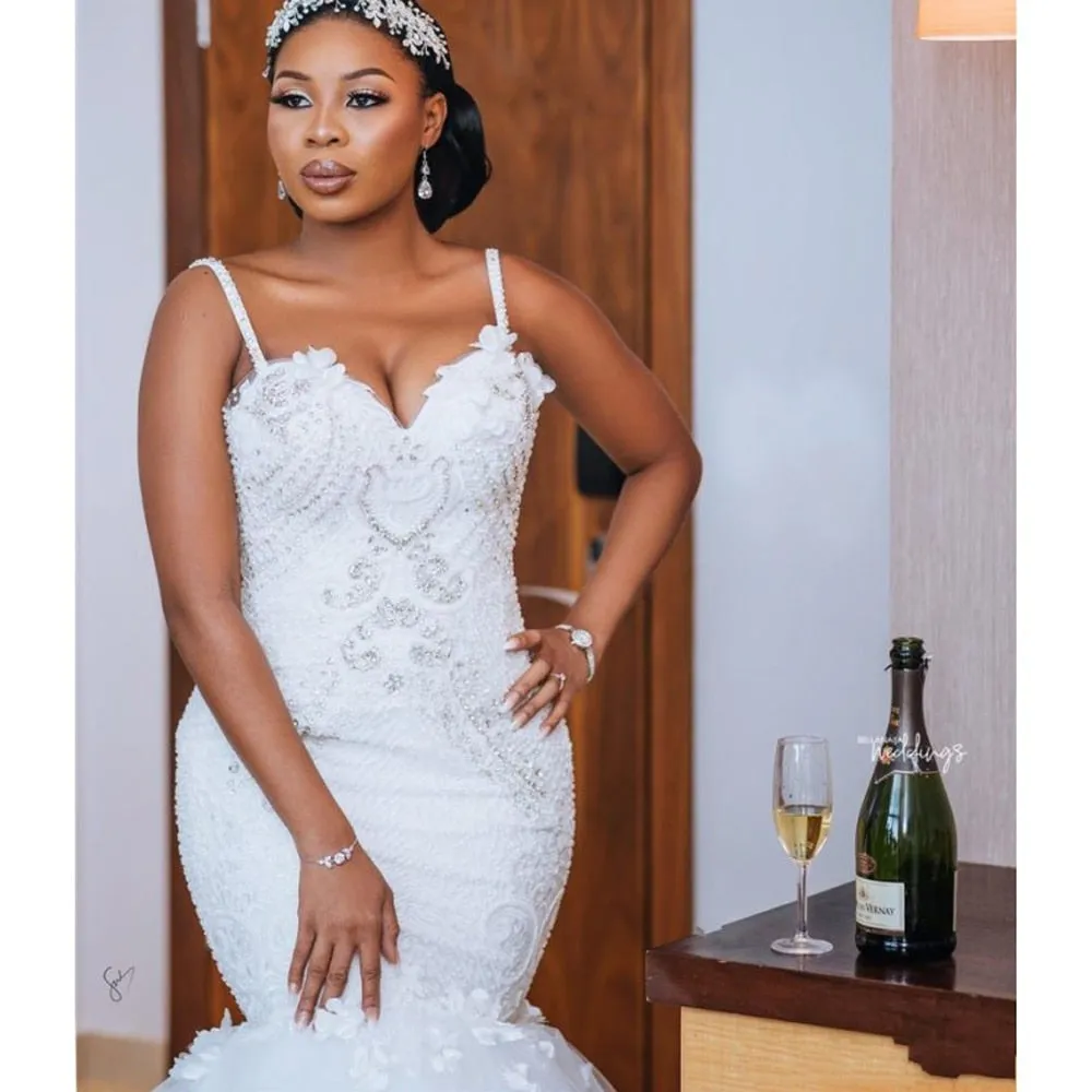 Stunning Mermaid Wedding Dress Featuring Sexy Open Back And Beaded Lace Handmade Bridal Gown Also in Plus Size