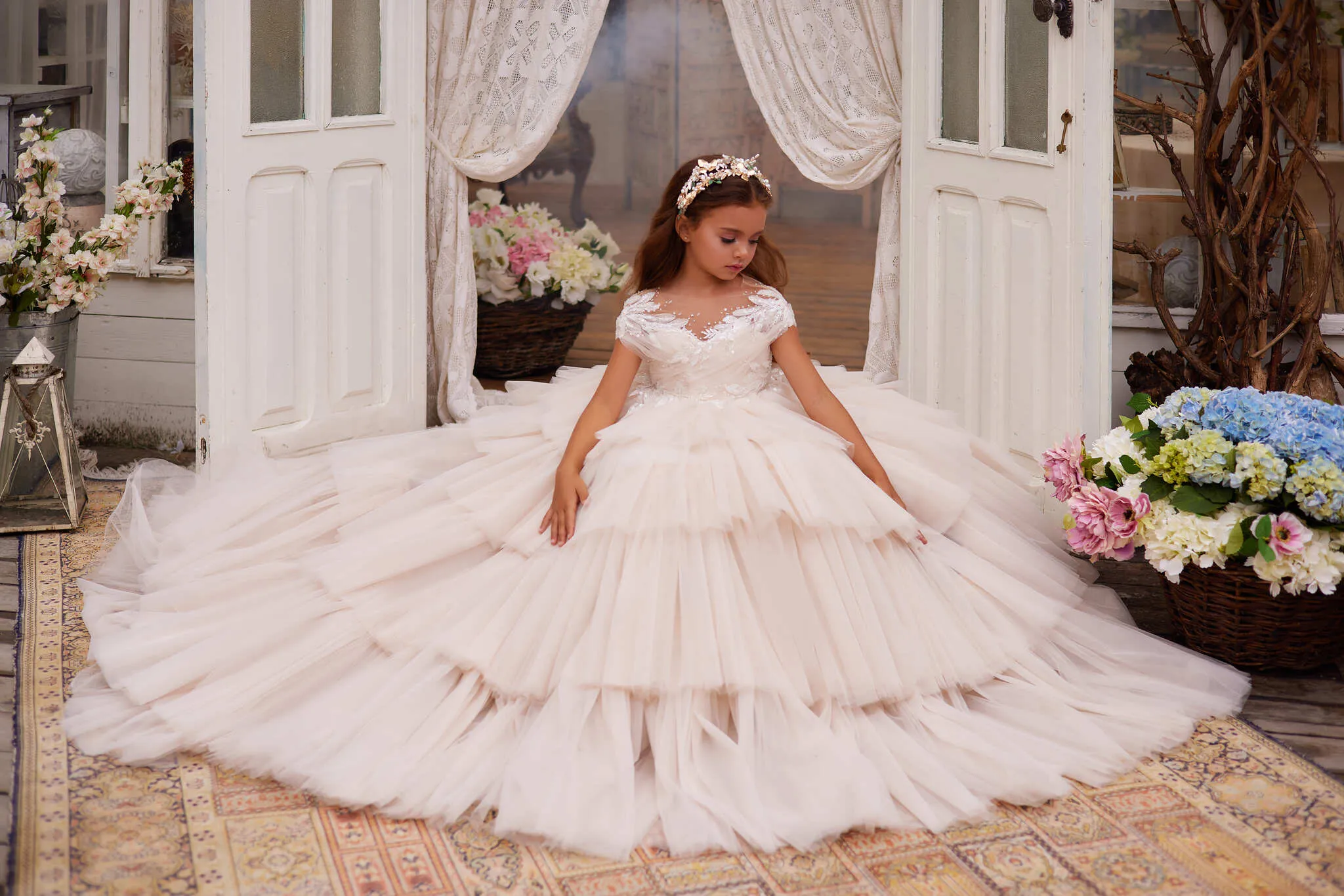 Summer Wedding Flower Girls Dress
