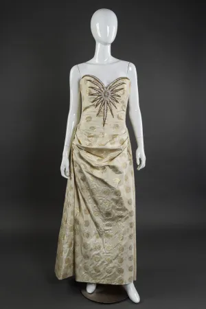 Sunburst Strapless Gown