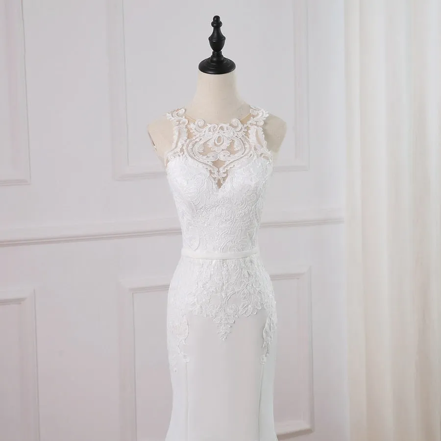 Sweep Train Mermaid Wedding Gowns