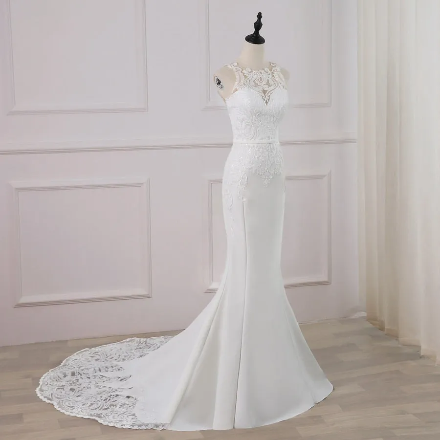 Sweep Train Mermaid Wedding Gowns