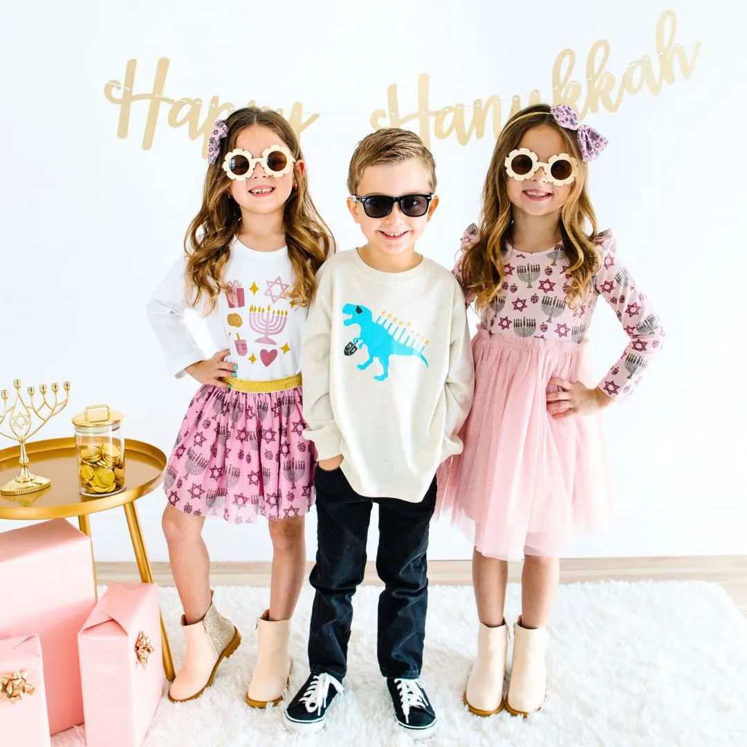 Sweet Wink Hanukkah Blush Pink Tutu