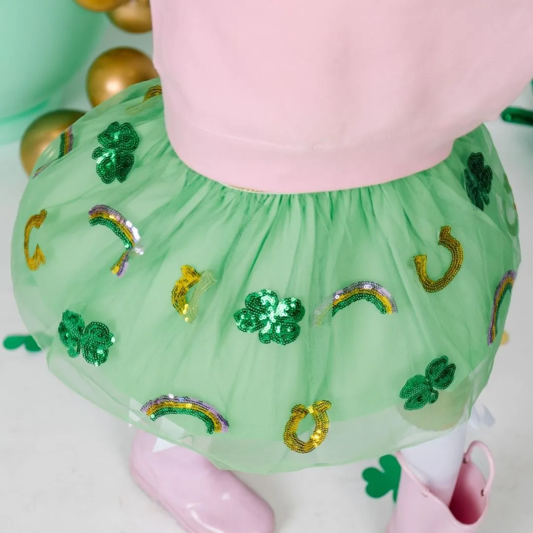 Sweet Wink Lucky Sequin St. Patrick's Day Tutu