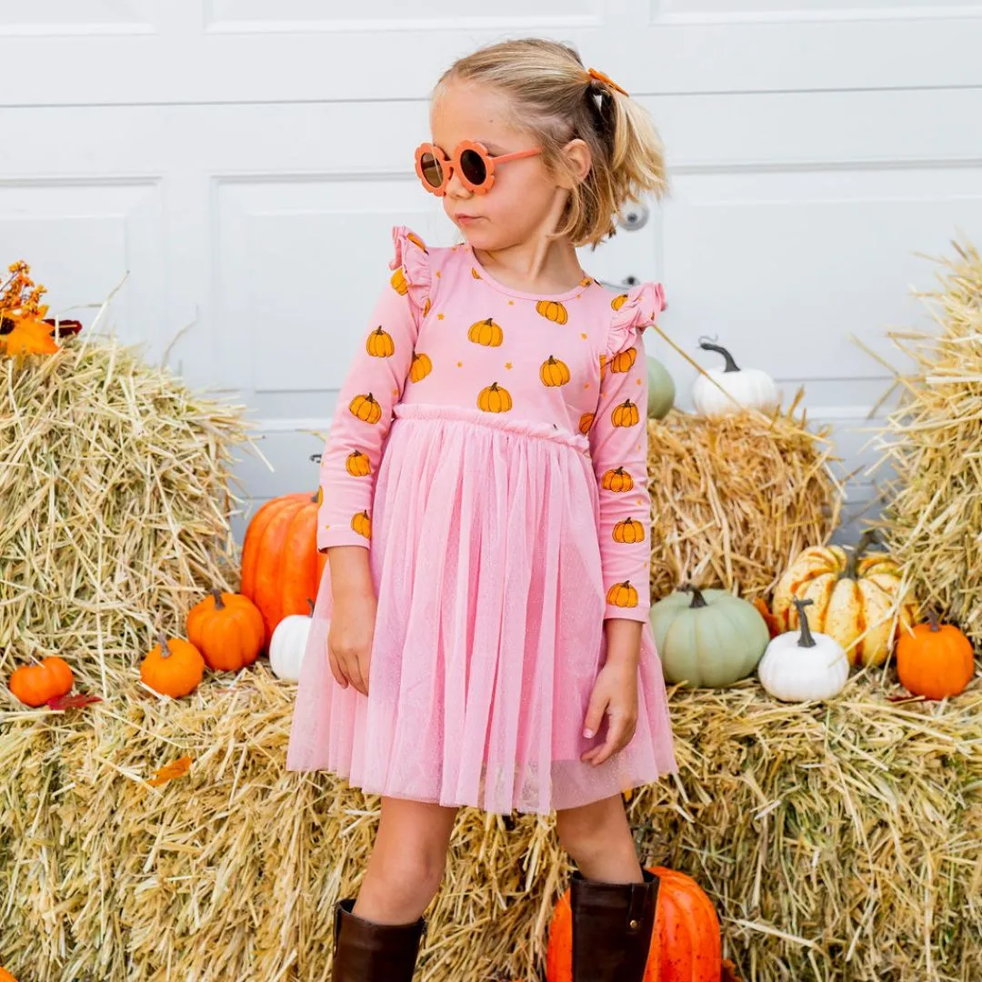 Sweet Wink Pumpkin Blush L/S Tutu Dress