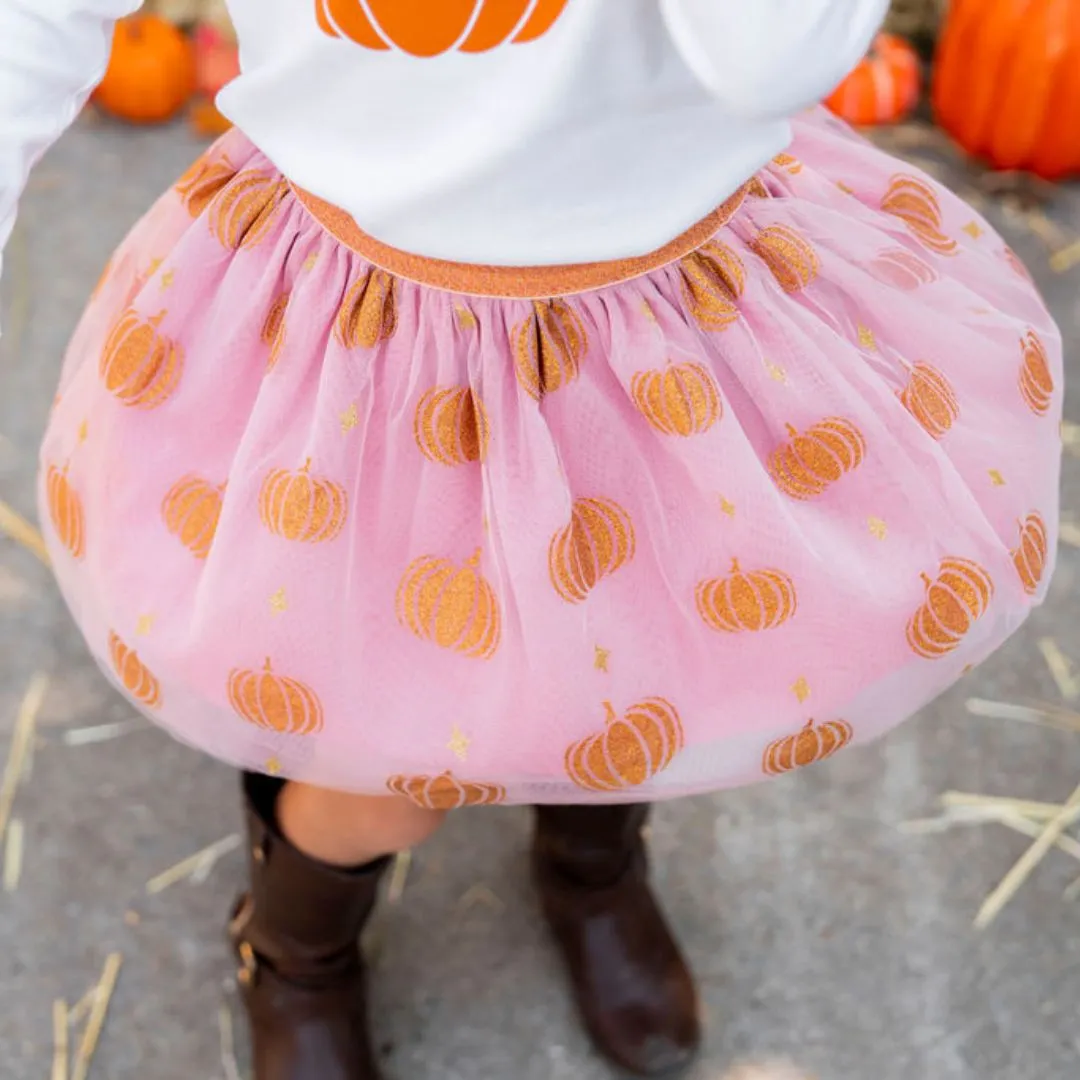 Sweet Wink Pumpkin Glitter Tutu