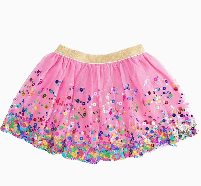 Sweet Wink Raspberry Confetti Tutu - Dress Up Skirt - Kids Tutu