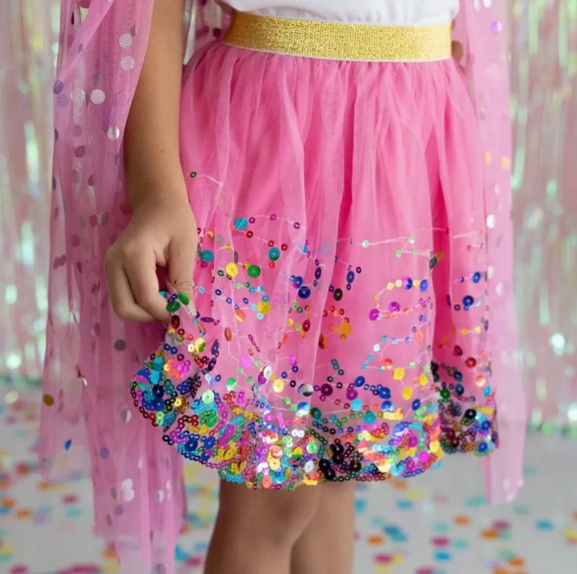 Sweet Wink Raspberry Confetti Tutu - Dress Up Skirt - Kids Tutu
