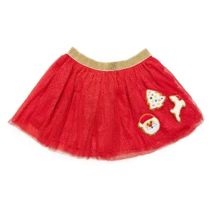 Sweet Wink Red Christmas Patch Tutu