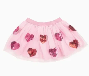 Sweet Wink - Sequin Heart Valentine's Day Tutu - Kids Dress Up Skirt