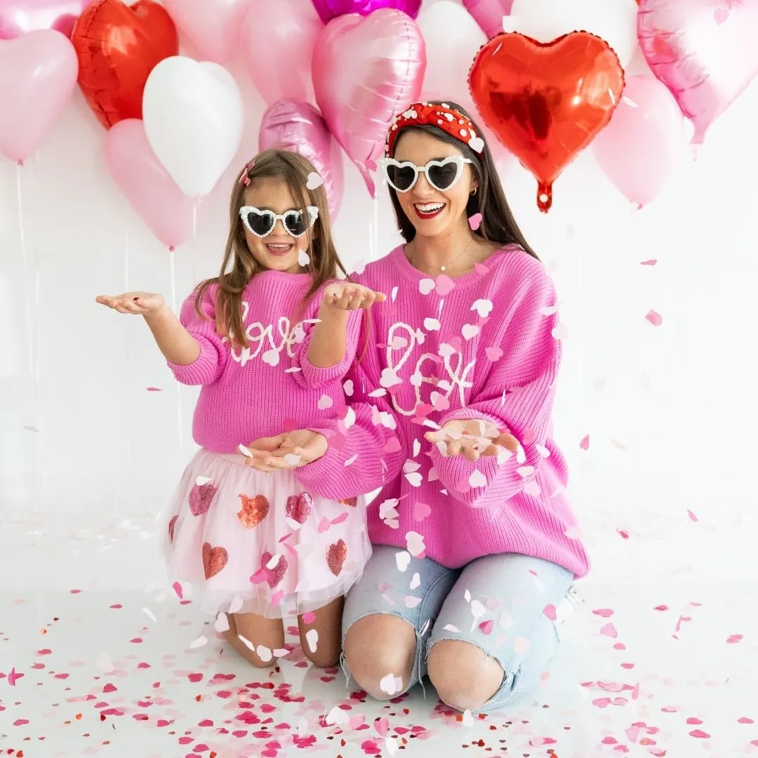 Sweet Wink Sequin Heart Valentine's Day Tutu