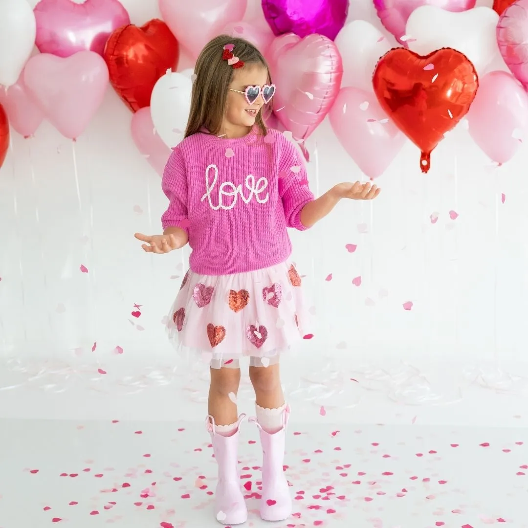 Sweet Wink Sequin Heart Valentine's Day Tutu