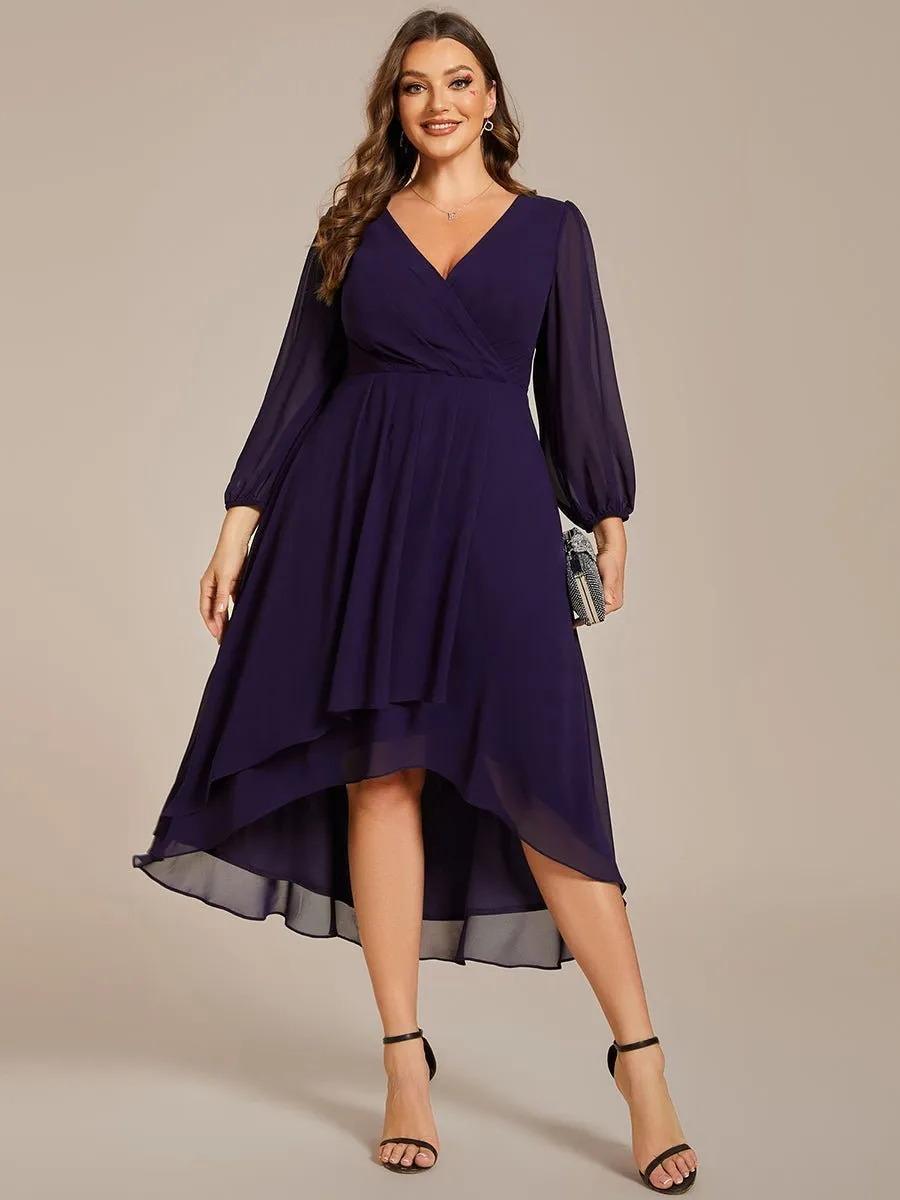 Tammy long sleeved chiffon navy 16 Express NZ wide