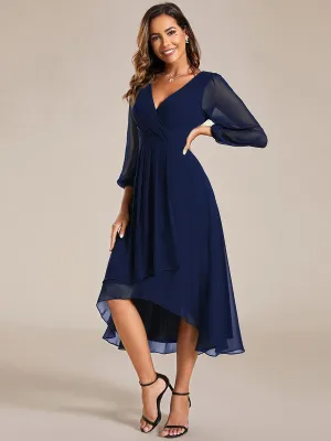 Tammy long sleeved chiffon navy 16 Express NZ wide