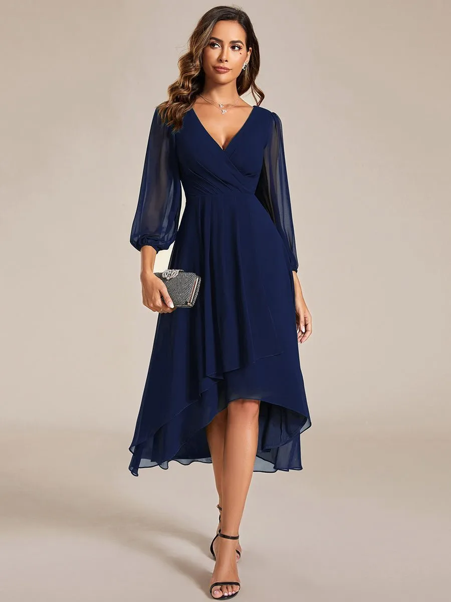 Tammy long sleeved chiffon navy 16 Express NZ wide