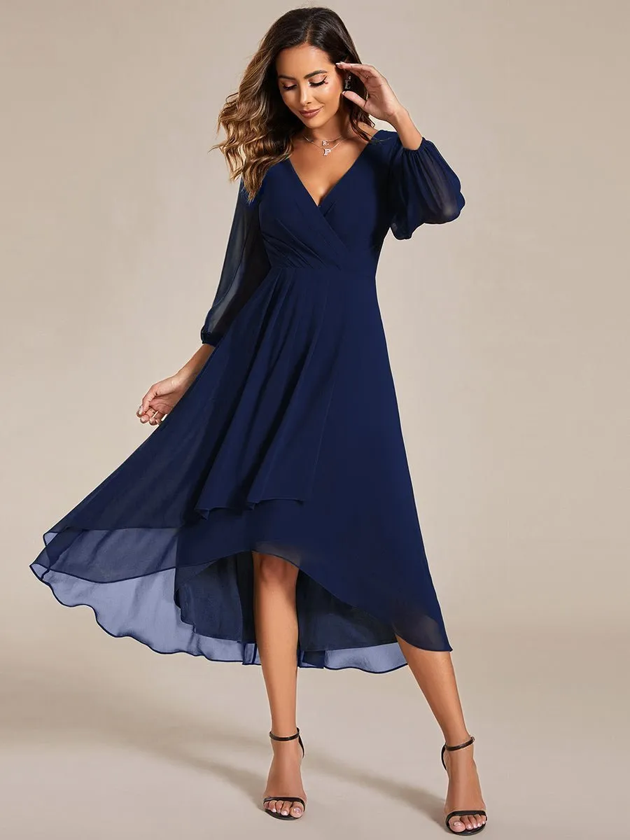 Tammy long sleeved chiffon navy 16 Express NZ wide