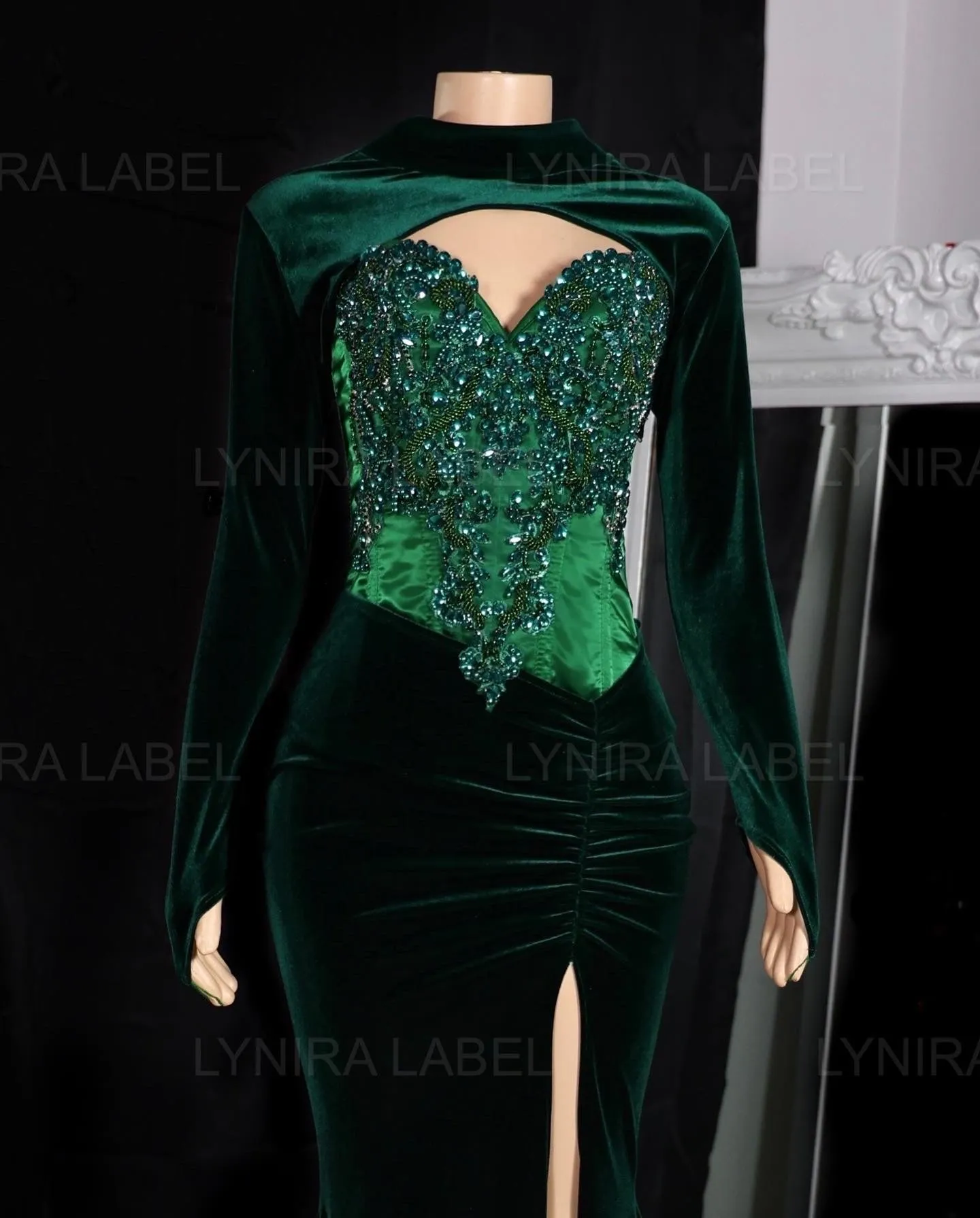 The Ashelyn Corset Velvet Gown