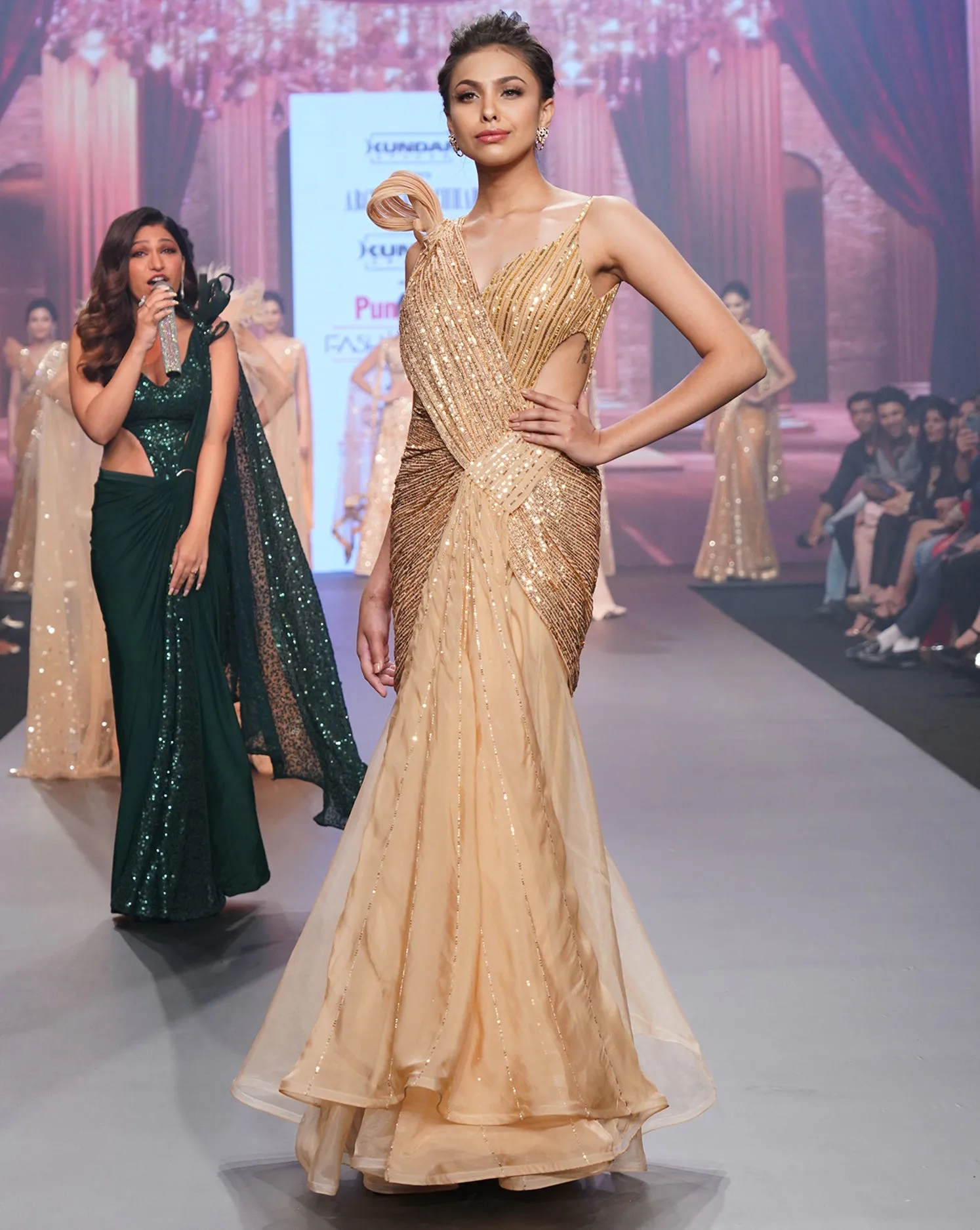 The Criss Cross Gold Gown
