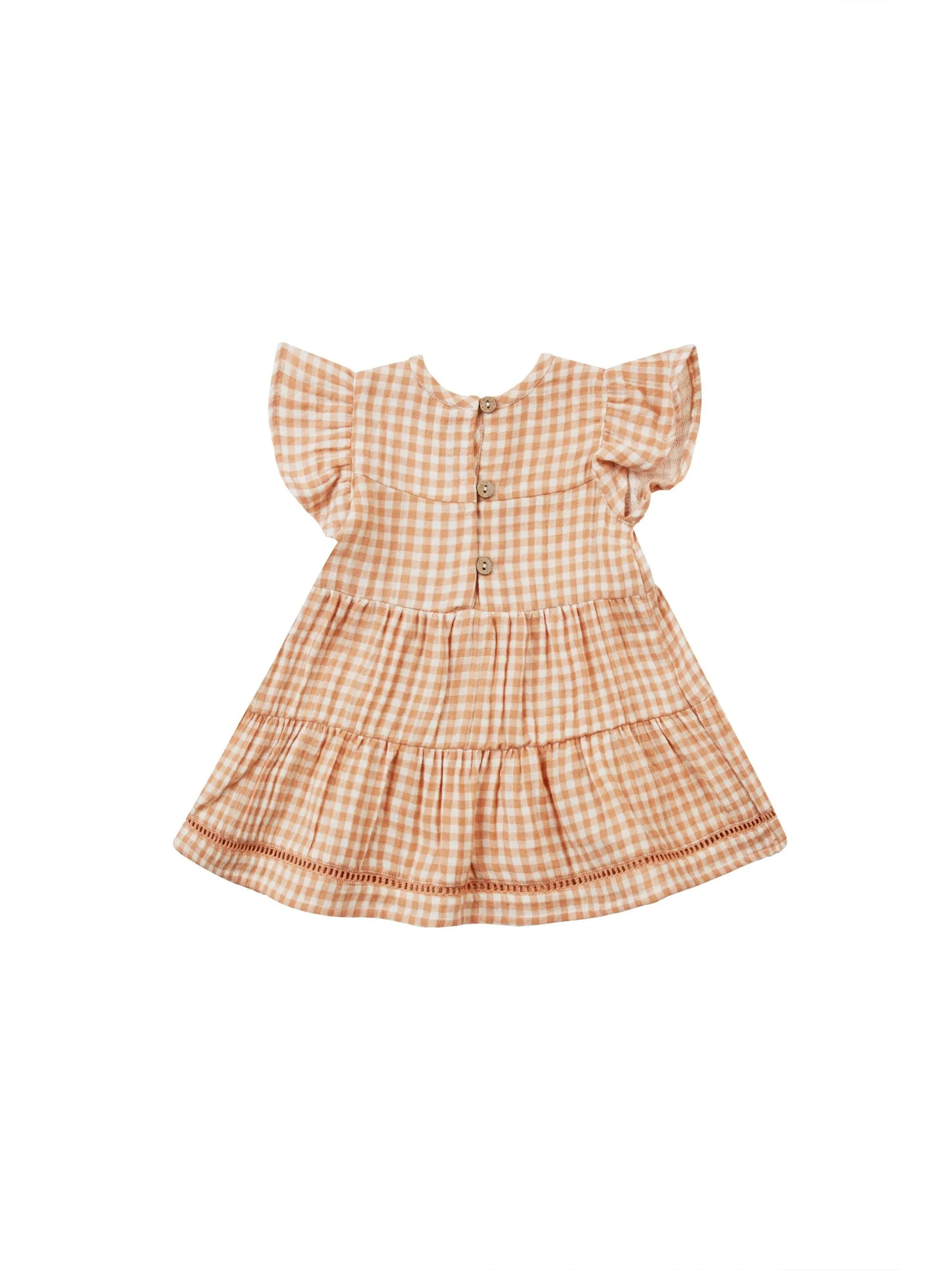The Lily Dress by Quincy Mae - Melon Gingham - BABY