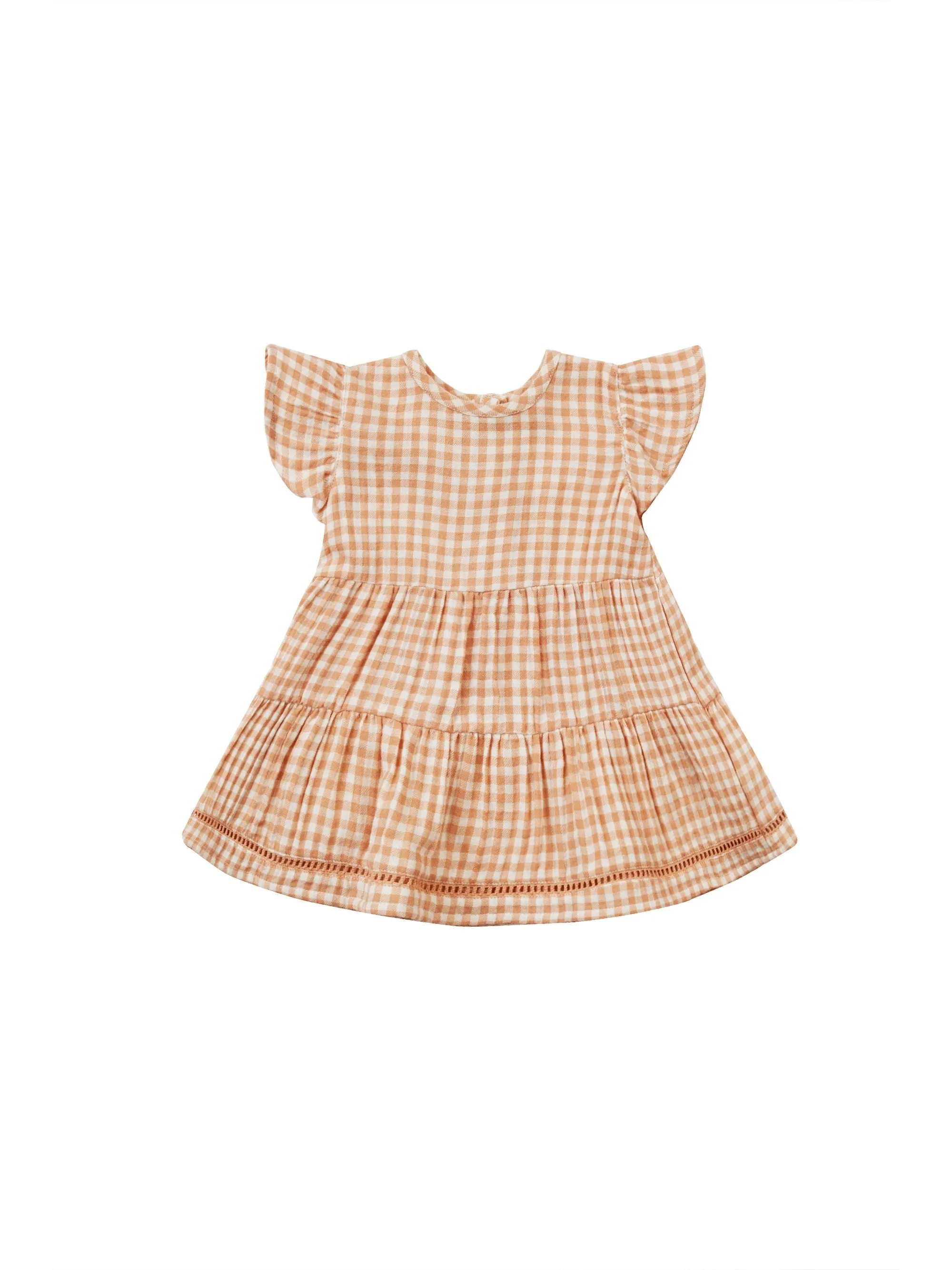 The Lily Dress by Quincy Mae - Melon Gingham - BABY