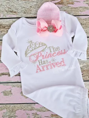 {The Princess Has Arrived} baby gown