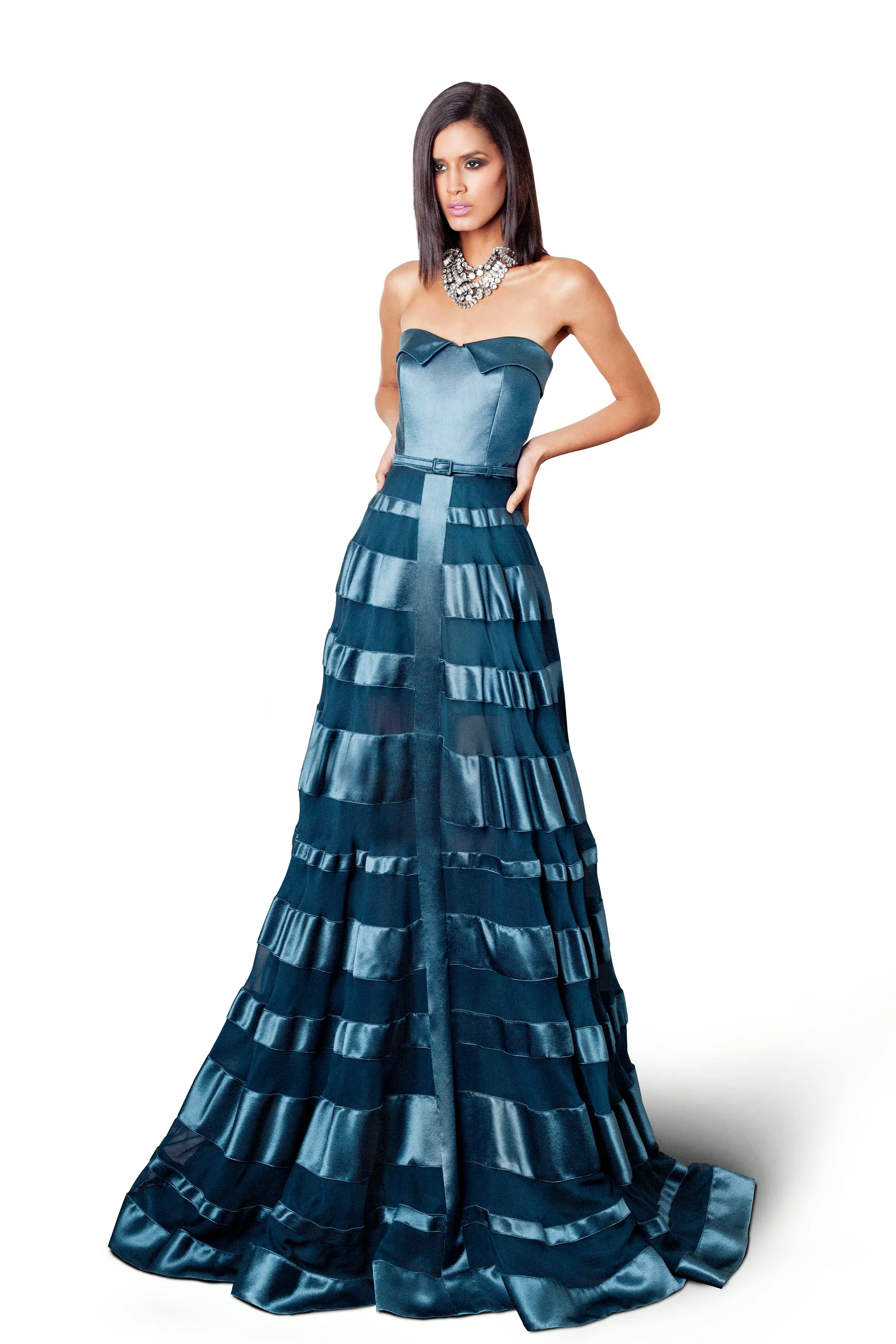 Tiered Corseted Ballgown