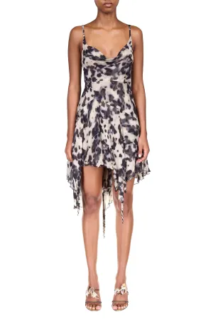Tortoise Cowlneck Minidress