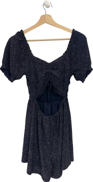 Urban Outfitters Black Glitter Mini Dress UK S