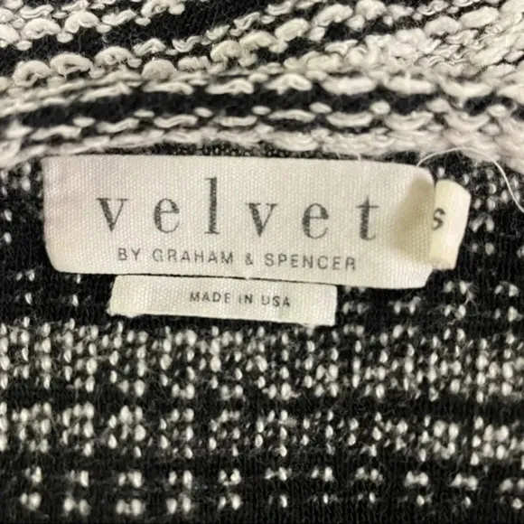 Velvet by Graham and Spencer Knit Short Sleeve Stripe Pocket Dress S