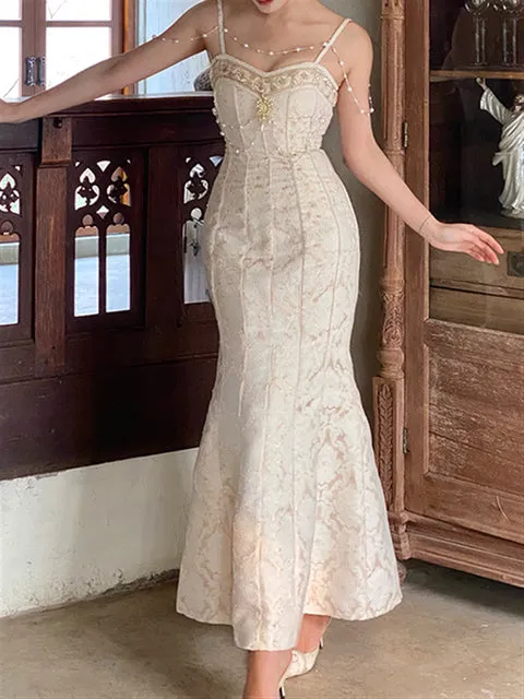 Vintage Embroidery Sleeveless Dress