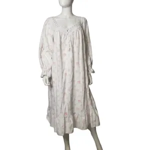 Vintage Victoria's Secret Floral Flannel Nightgown Size Large