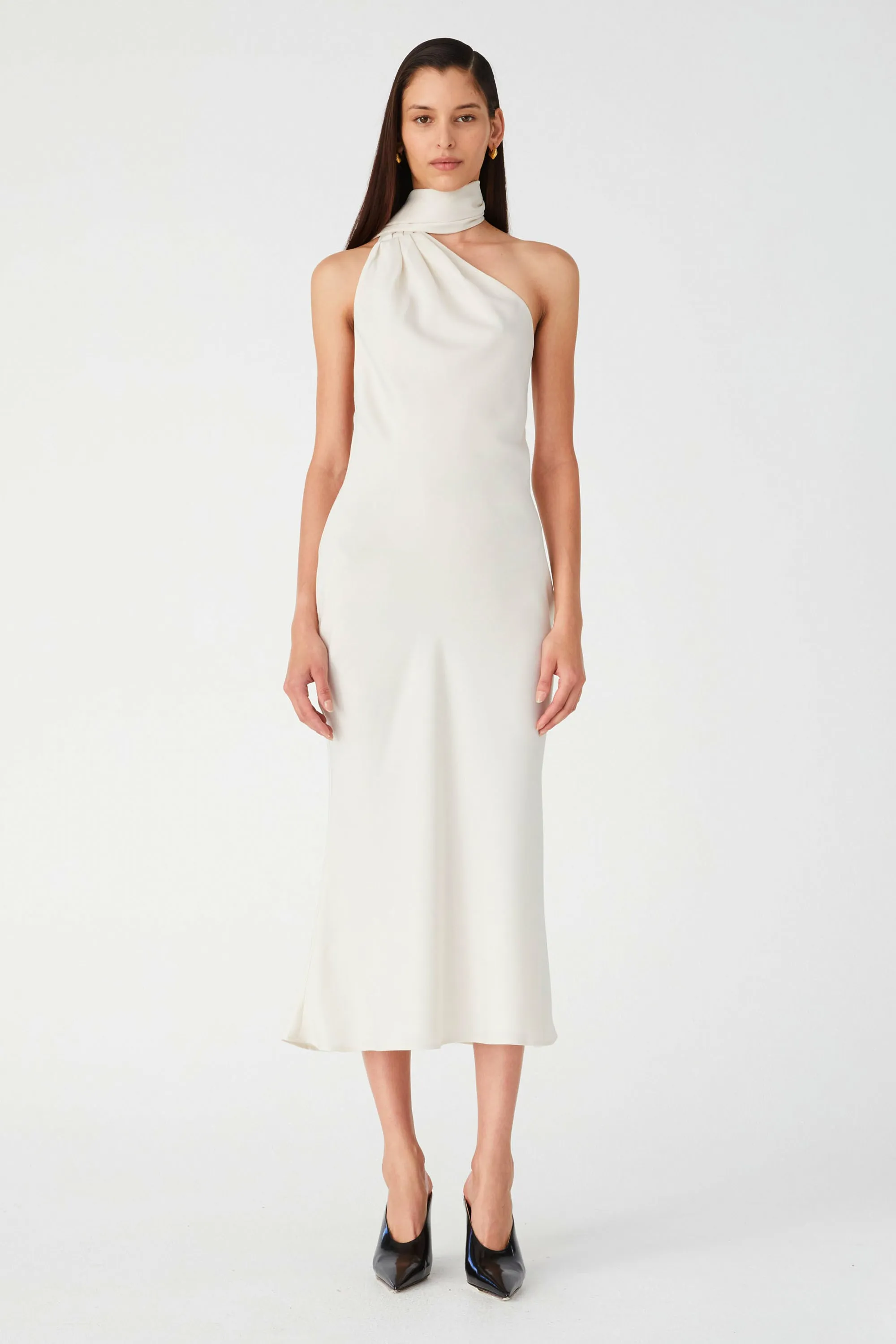 VIVICA SATIN MIDI DRESS