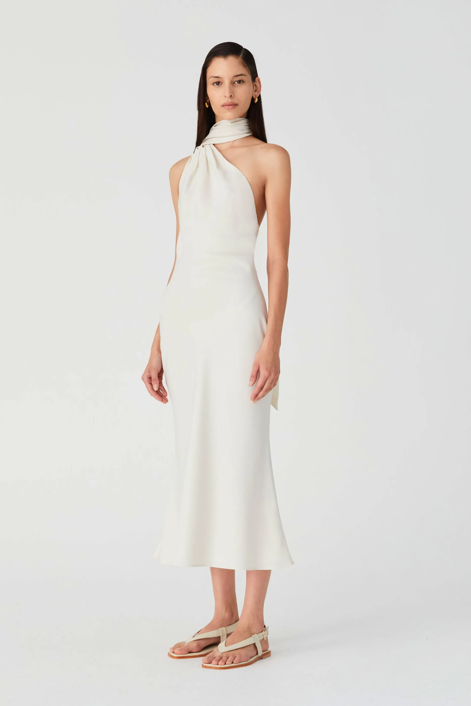 VIVICA SATIN MIDI DRESS