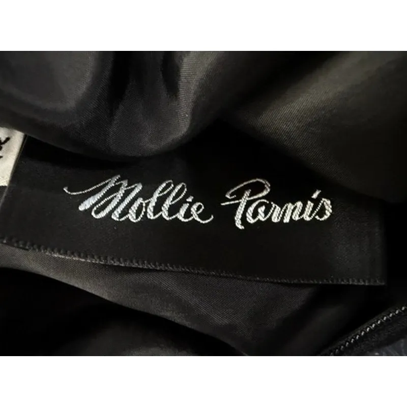 VTG 1960s Mollie Parnis Black Sheath Dress Avant Guard Asymmetrical Bow LBD sz2