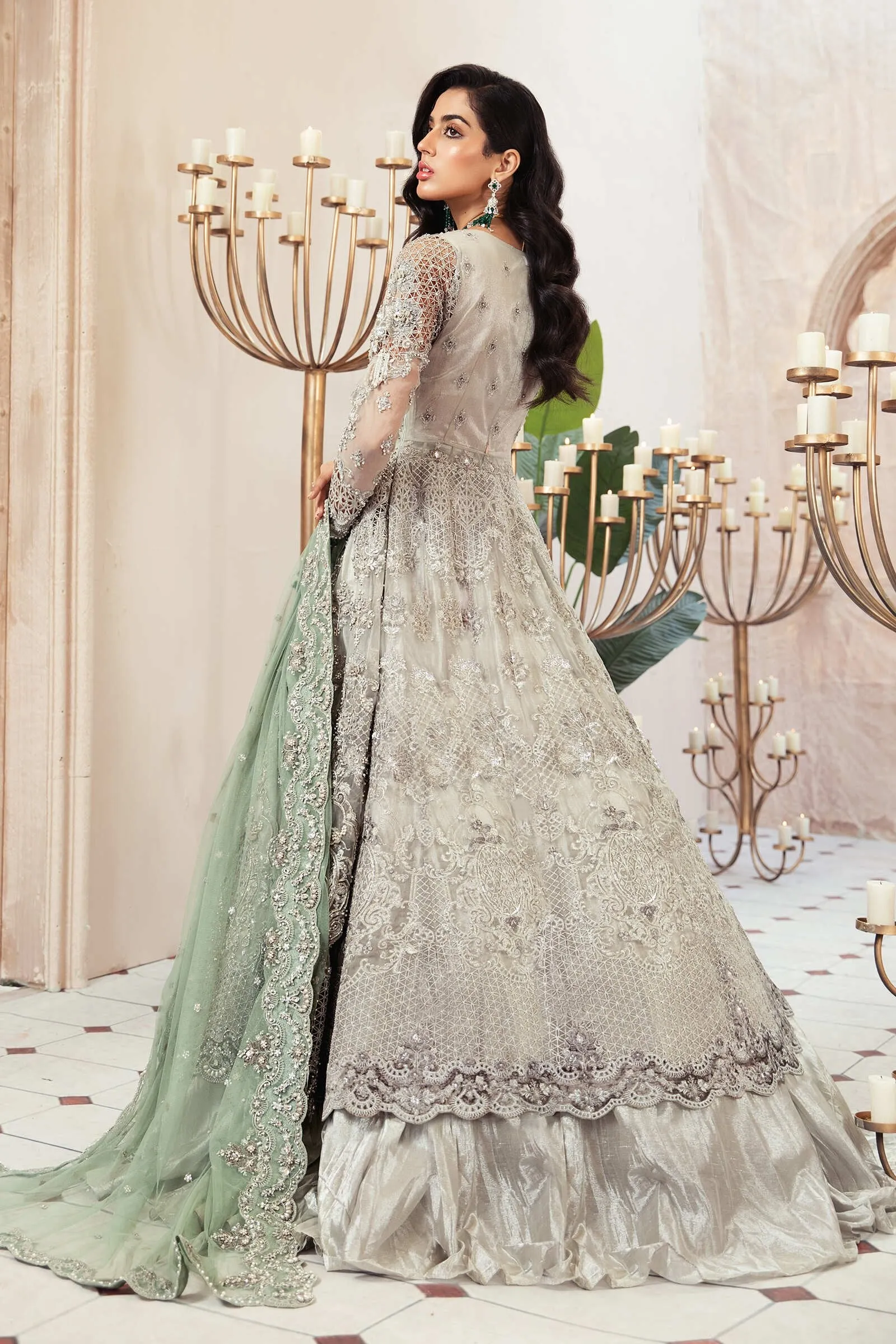 Wedding Lehenga Gown Pakistani Bridal Dress #BS738