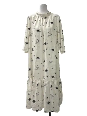 White High Neck Pleated Dress LB