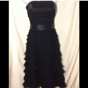 White House Black Market strapless black dress 0​​