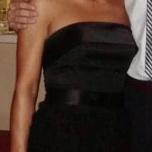 White House Black Market strapless black dress 0​​