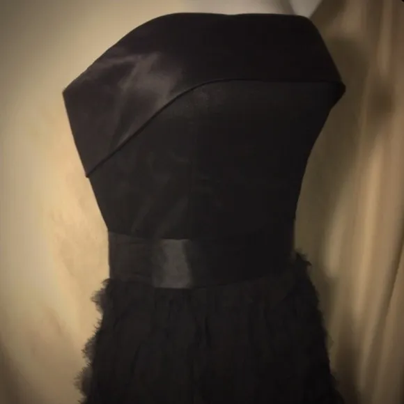 White House Black Market strapless black dress 0​​