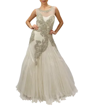 White Tulle Gown