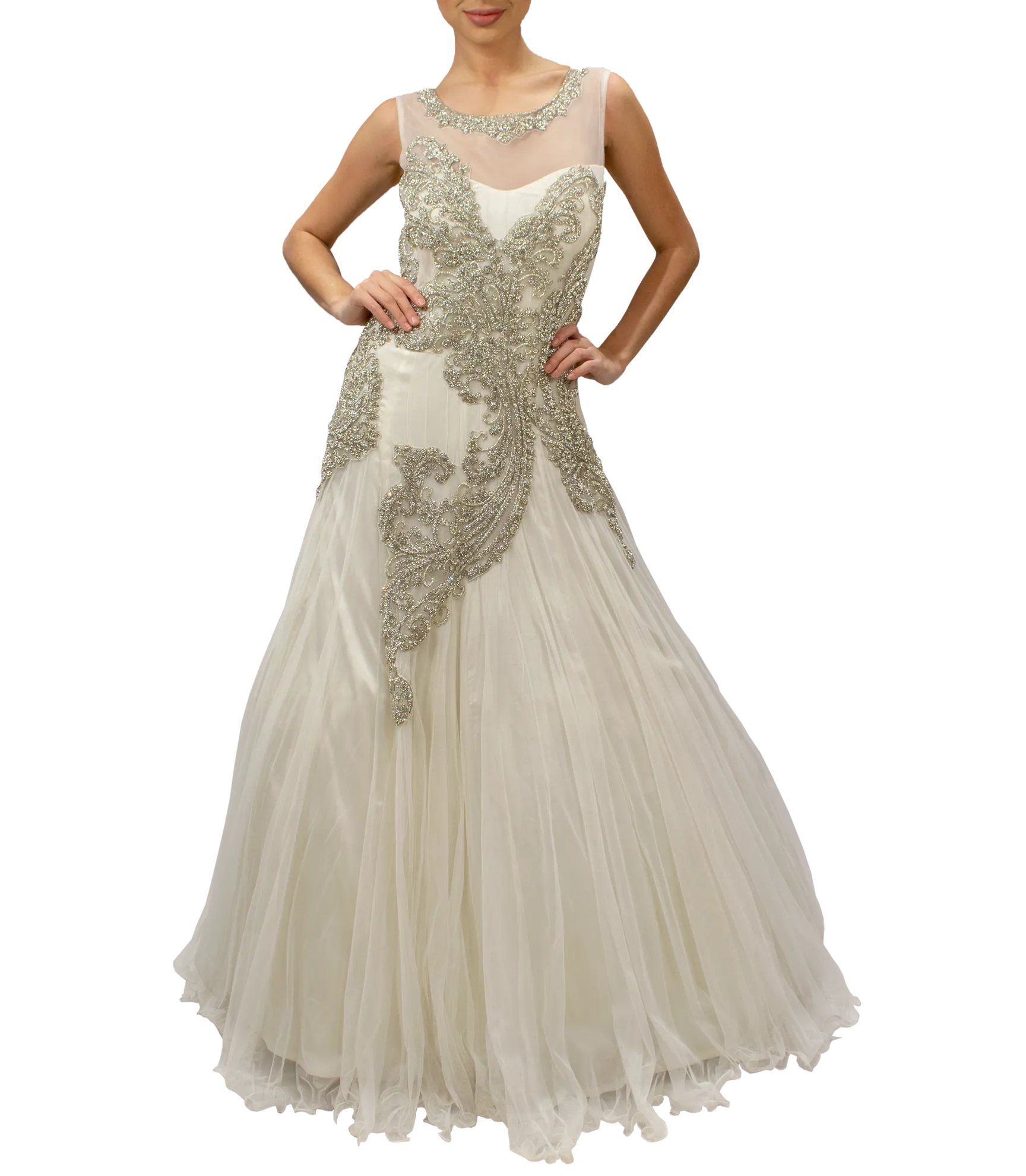 White Tulle Gown