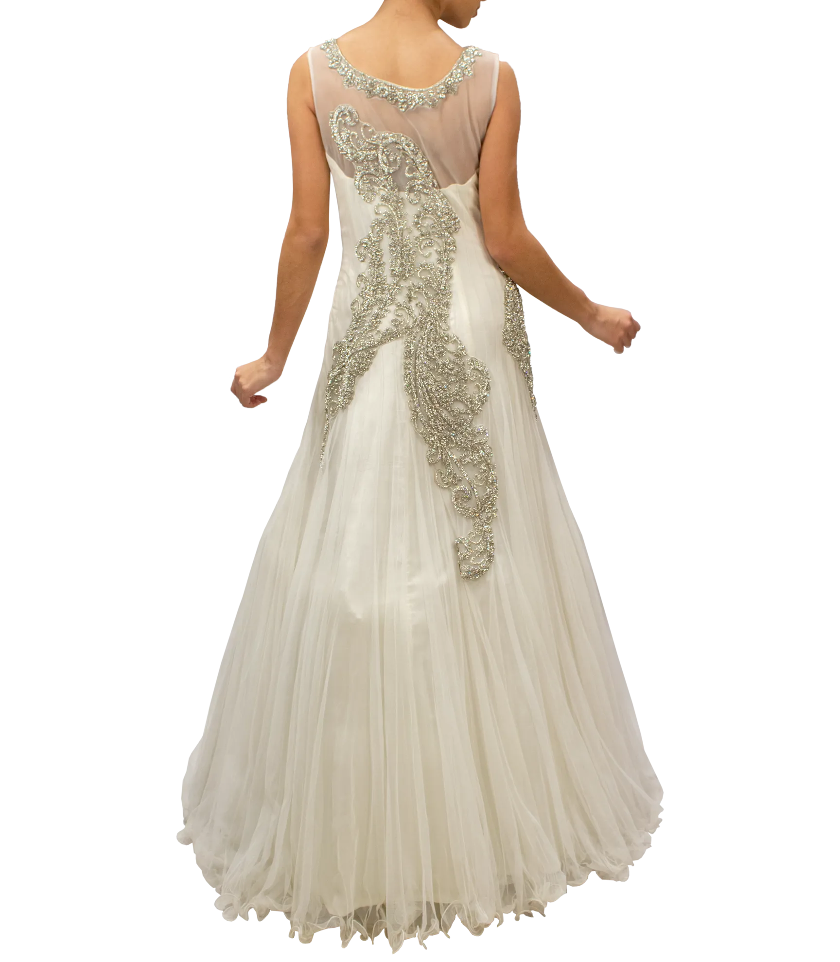 White Tulle Gown