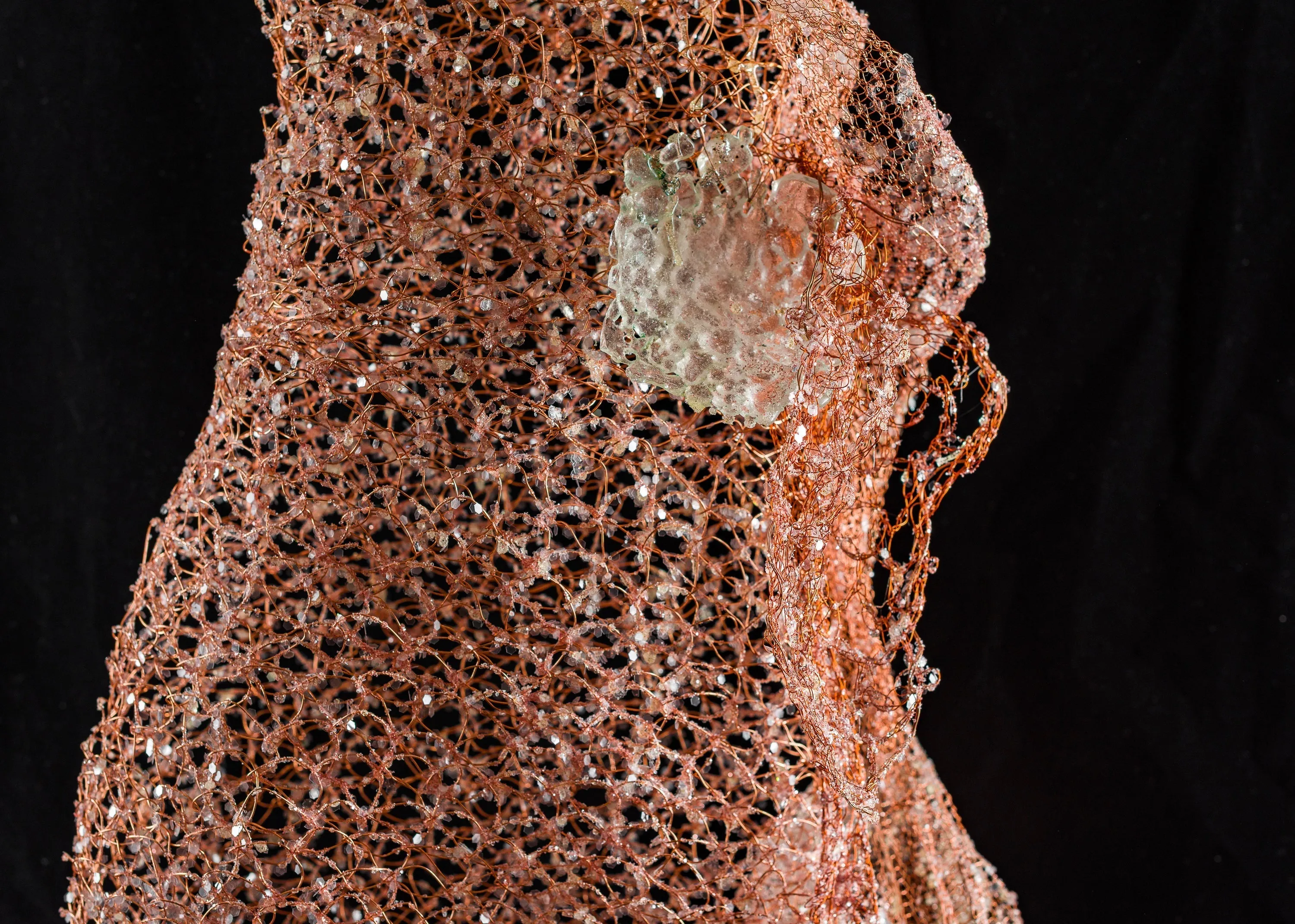 Woven Botanical Copper Dress Sculpture ~ Cupre Lilium Dress (Copper Lily Dress)