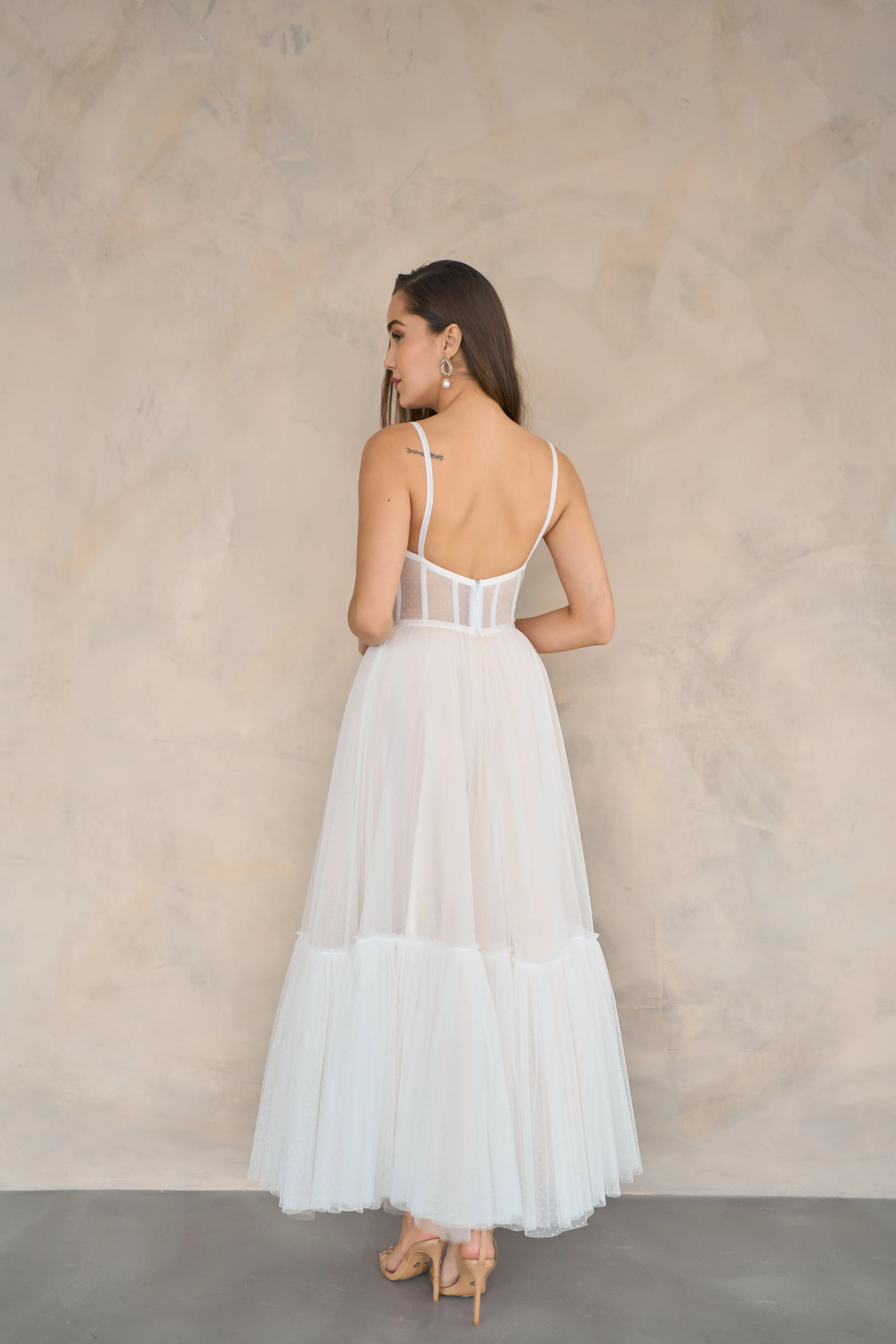 Yasmine tulle midi