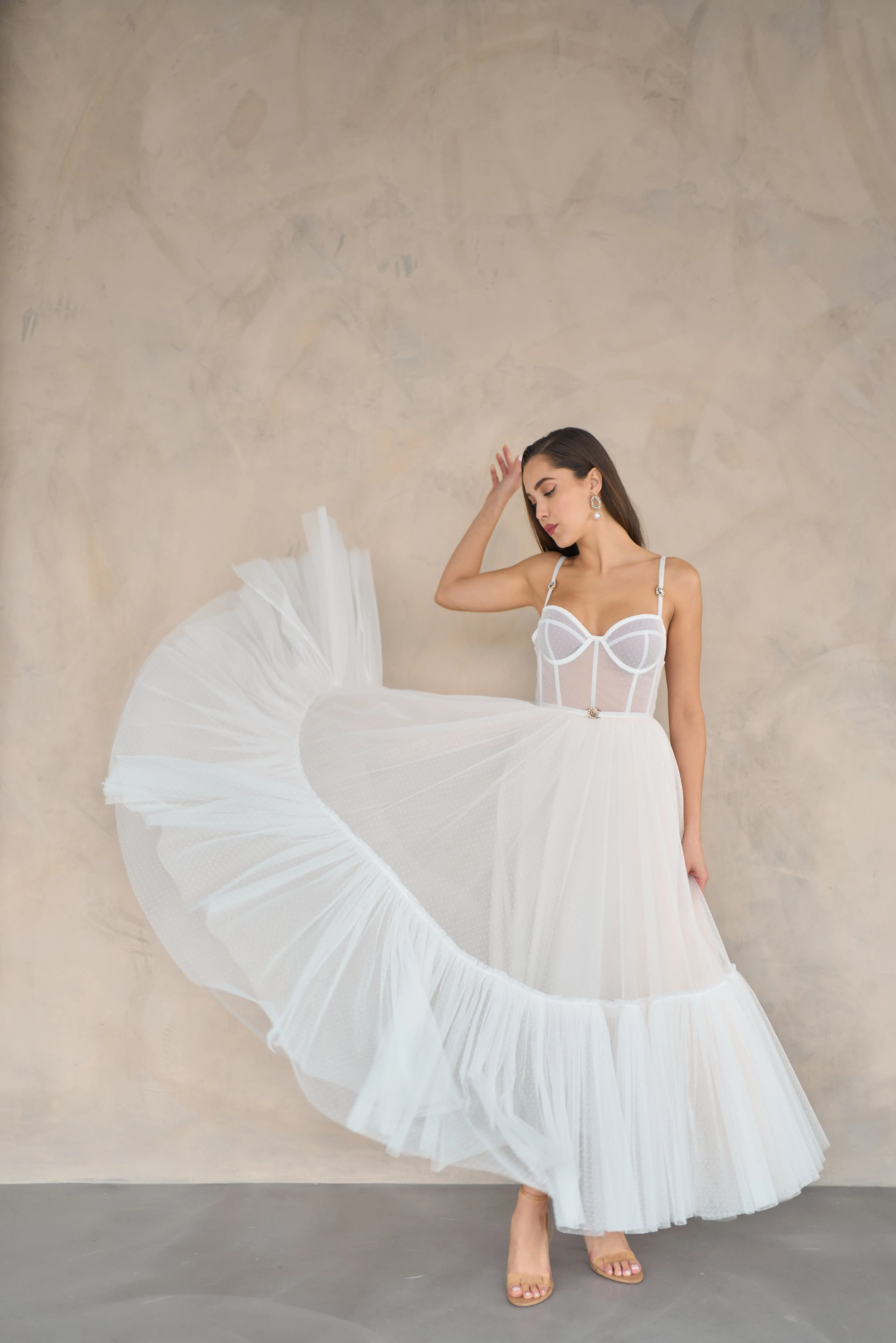 Yasmine tulle midi