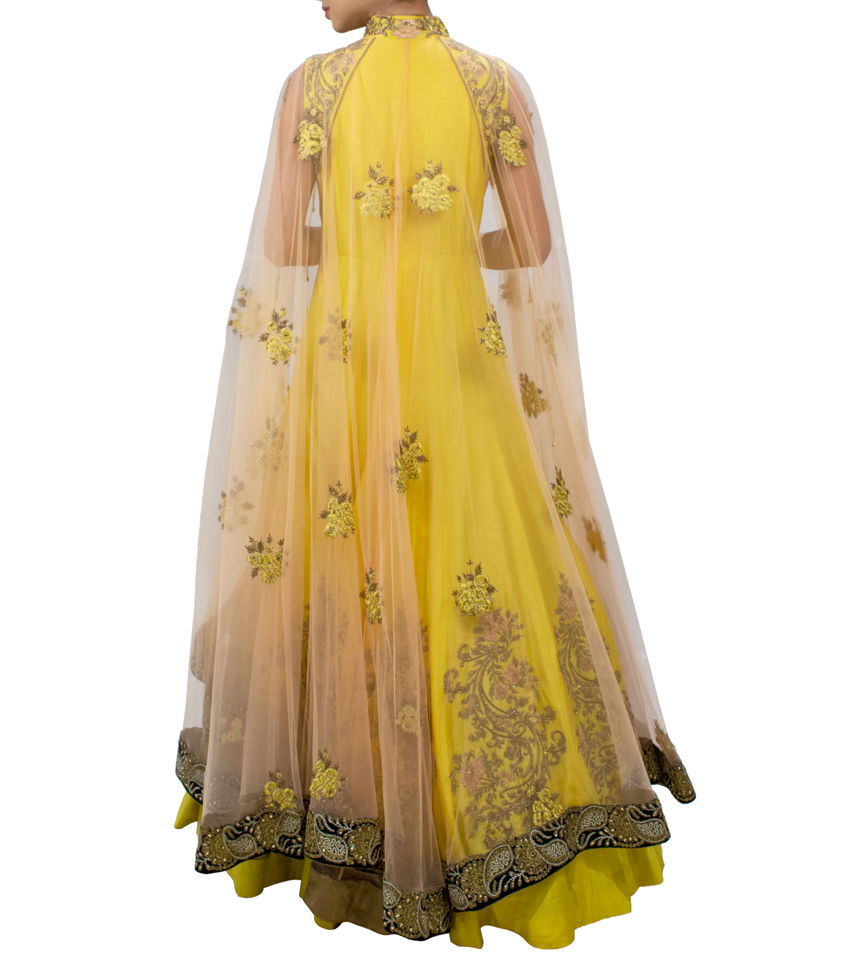 Yellow Cape Gown
